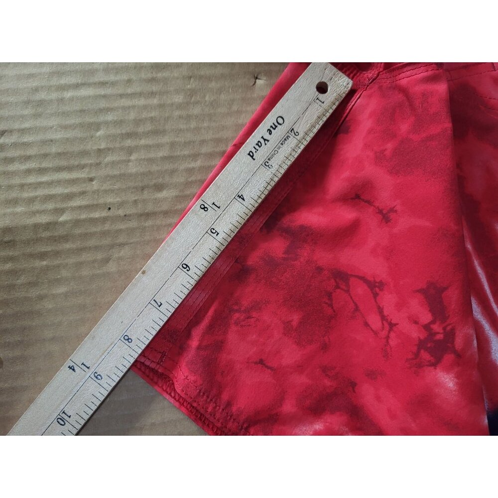 Volcom Mens SZ 33 Mod-Tech Quatro De Julio Red White Blue Tie Dye Swim Trunks - Picture 7 of 8